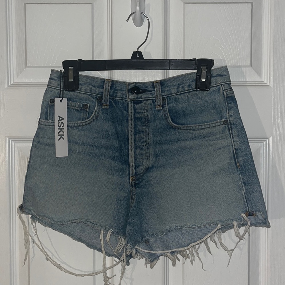 ASKKNY distressed denim shorts